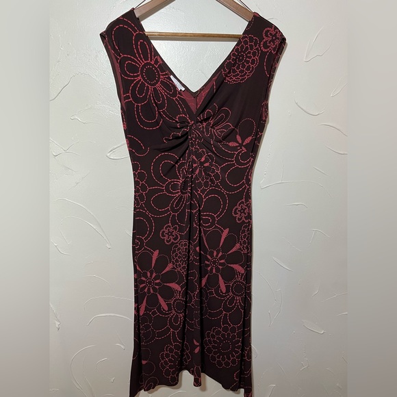 London Times Floral Sleeveless Midi Dress Size 12 - Picture 2 of 9